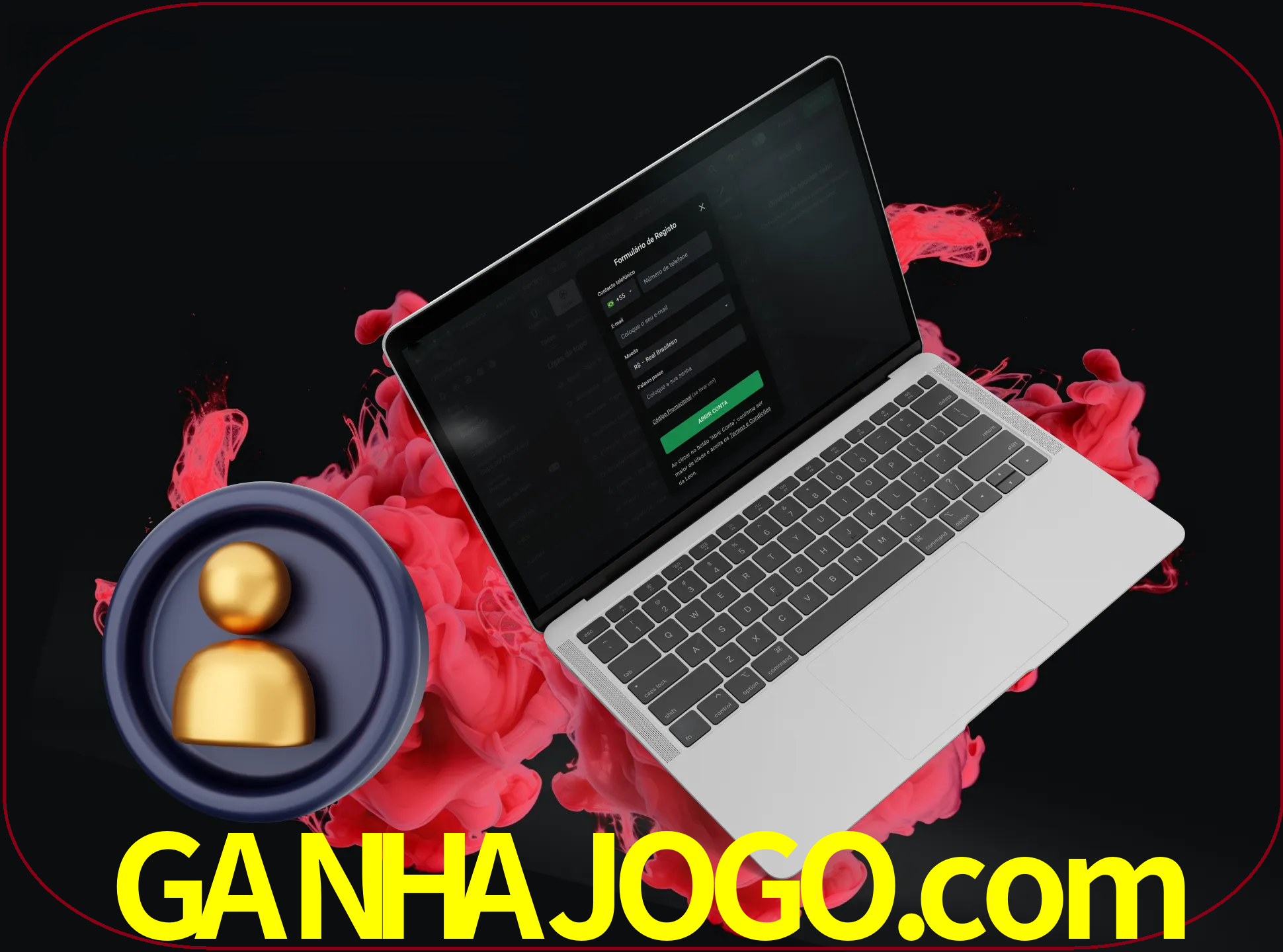No cabeçalho do site ganhajogo, clique no botão que o levará a um formulário especial onde terá de introduzir as suas informações actuais.