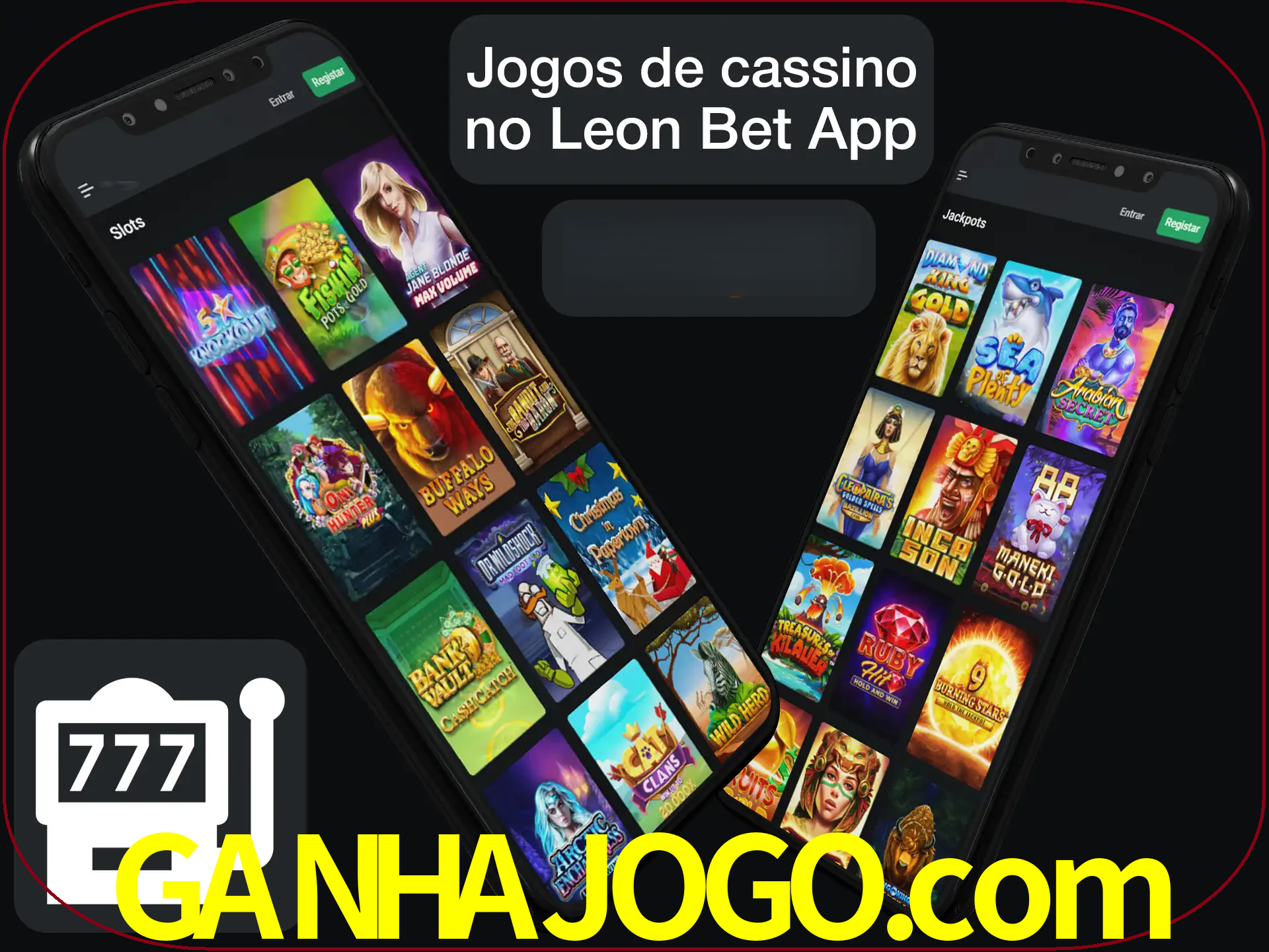 Escolha quais jogos de cassino jogar no app.