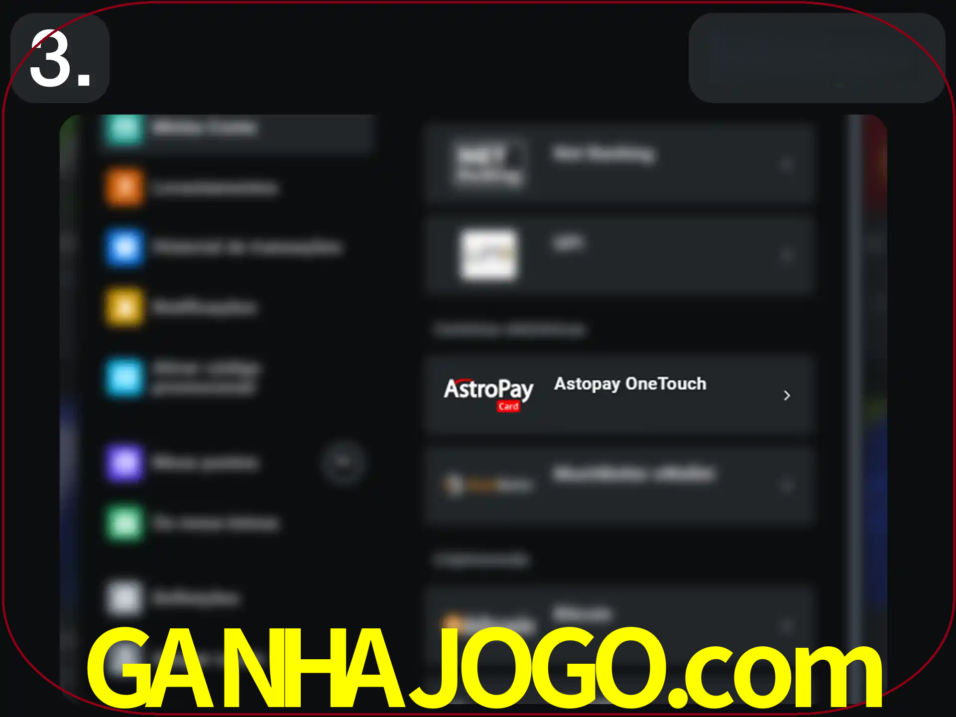 Abra a janela de depósito.