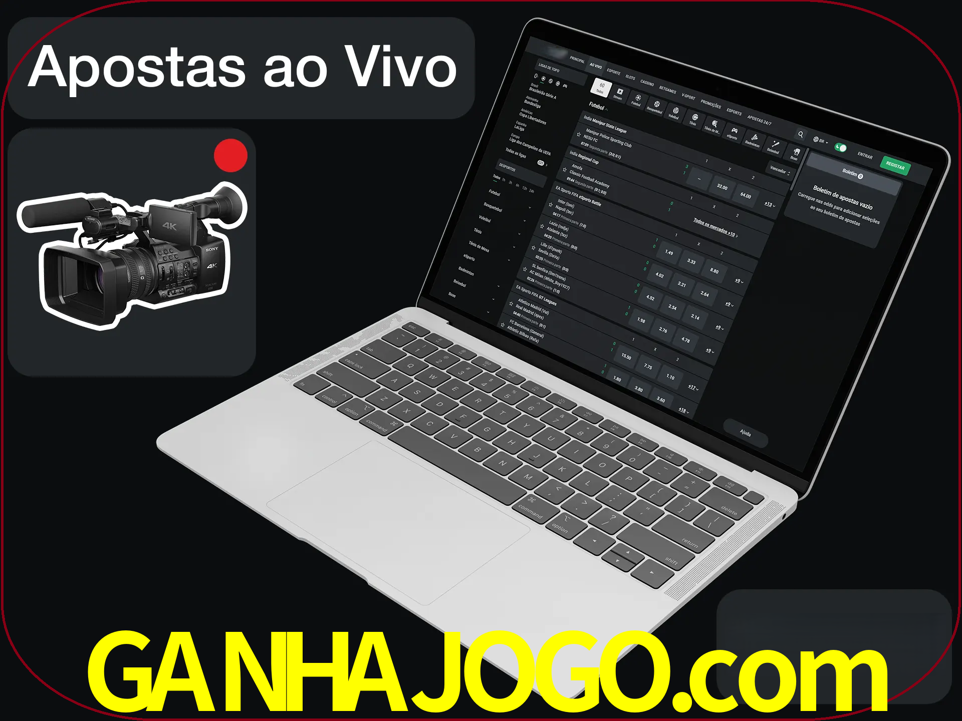 Aposte em formato ao vivo em nosso site.